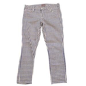 Tommy Hilfiger Milan Skinny Fit Stretch Jeans, Blue White Checkered, Size 8